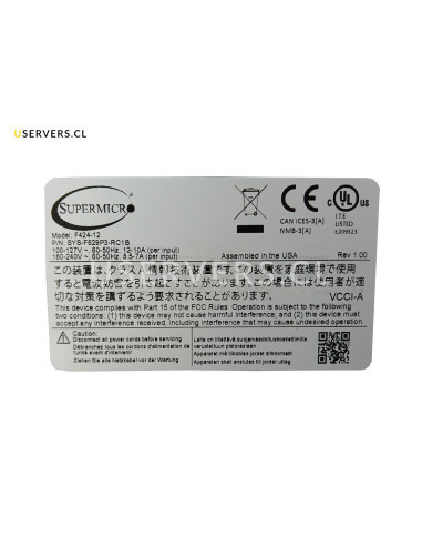 Supermicro FatTwin SYS-F629P3-RC1B 4-Node 4U Rack Server