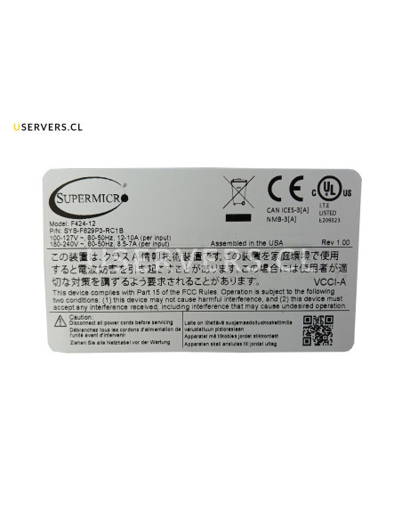 Supermicro FatTwin SYS-F629P3-RC1B 4-Node 4U Rack Server