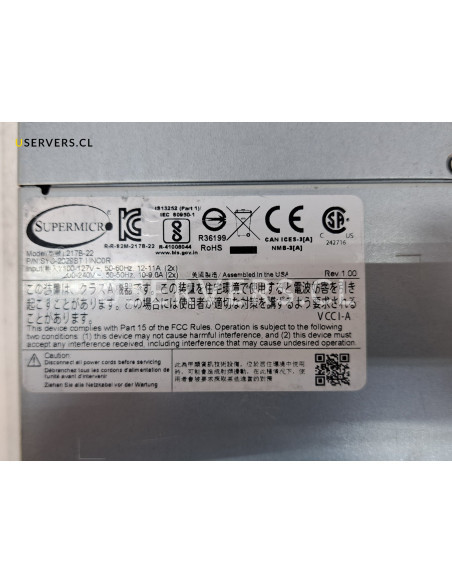 SuperMicro SuperServer SYS-2029BT-HNC0R 24 Bay SFF 4-Node NVMe Server