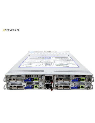 Nutanix / Supermicro SuperServer SYS-2029BT-HNTR 4-Node 24 Bay SFF 2U NVMe Server