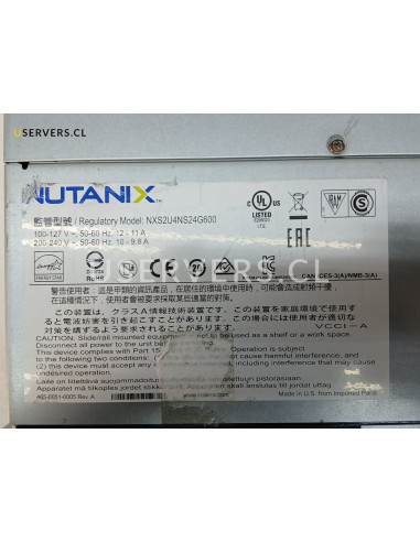 Nutanix NXS2U4N24G600 24 Bay SFF 2U Quad Node Server w/ X11DPT-B-G7-Ni22